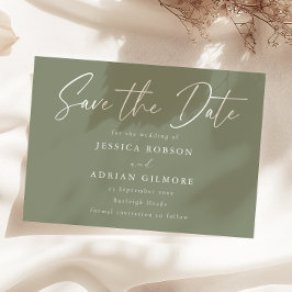 Einfache Größe Minimal Moderne Hochzeit Save The Date