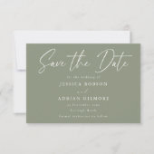 Einfache Größe Minimal Moderne Hochzeit Save The Date (Vorderseite)