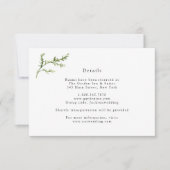 Einfache Grün-Hochzeitskarte Einladung (Vorderseite)