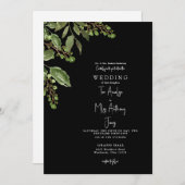 Einfache Grünanlage B/W 12x18 Wedding Einladung (Vorne/Hinten)