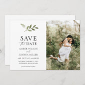 Einfache Grünanlage Foto Save the Date Einladung (Vorne/Hinten)