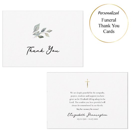 Einfache Grünanlage Orthodox Christlich-Gedenkstät Dankeskarte