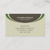 Einfache grünbraune Rasenmäher Visitenkarte (Rückseite)