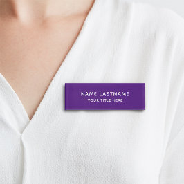 Einfache Grundausstattung Minimal Lila White Moder Namenschild