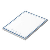 Einfache Grundlegende Blaue Rand Korrespondenzpapi Notizblock (Rotiert)