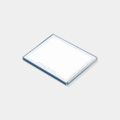 Einfache grundlegende Navyblaue Rand-Korrespondenz Post-it Klebezettel (angewinkelt)