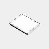 Einfache grundlegende personalisierte schwarze Ran Post-it Klebezettel (angewinkelt)