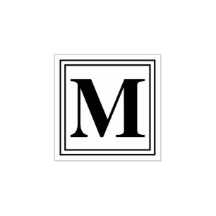 Einfache Grundmonogramm-Initiale Gummistempel