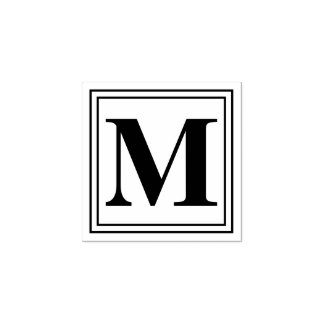 Einfache Grundmonogramm-Initiale Gummistempel