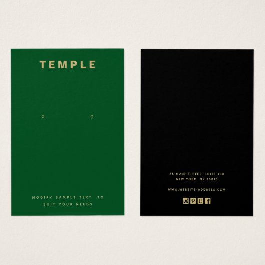 Einfache grüne Add-On-Logo-Verleihkarte (Vorne & Hinten)