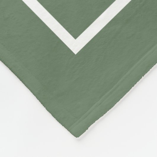 Einfache grüne Anfangsmonogramm Fleecedecke (Ecke)