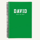 Einfache grüne Anmerkungen und Ideen Notizblock (Vorderseite)