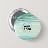 Einfache grüne Aquarellfarbe abstrakt Logo hinzufü Button (Vorne & Hinten)
