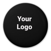 Einfache grüne Aquarellfarbe abstrakt Logo hinzufü Keramikknauf (Vorderseite)