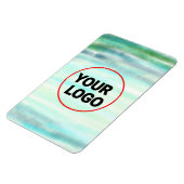 Einfache grüne Aquarellfarbe abstrakt Logo hinzufü Magnet (Linke Seite)