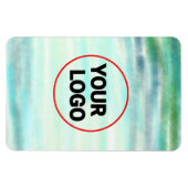 Einfache grüne Aquarellfarbe abstrakt Logo hinzufü Magnet (Horizontal)