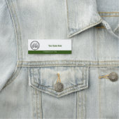 Einfache grüne Band mit Beruflichem Logo Namensschild (Beispiel)