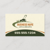 Einfache grüne Belagerung Brauner Rasenfläche Land Visitenkarte (Vorderseite)