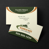 Einfache grüne Belagerung Brauner Rasenfläche Land Visitenkarte