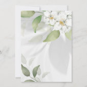 Einfache grüne Blätter mit Foto Taufe Einladung (Rückseite)