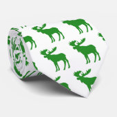 Einfache grüne Elchenkrawatte Krawatte (Gerollt)