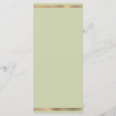 Einfache, grüne Eukalyptus-Blätter für Hochzeiten Programm (Rückseite)