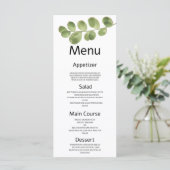 Einfache, grüne Eukalyptus-Blätter für Hochzeiten Programm (Stehend Vorderseite)