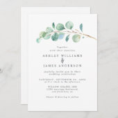 Einfache grüne Eukalyptus-Foliage Einladung zur Ho (Vorne/Hinten)