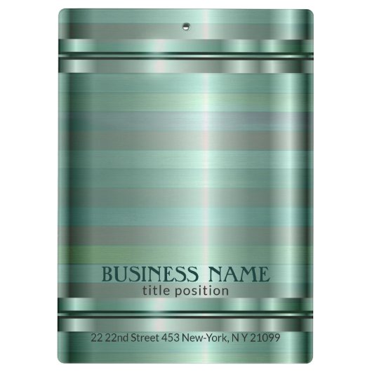 Einfache grüne Farbtöne Klemmbrett (Rückseite)