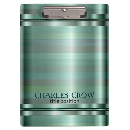 Einfache grüne Farbtöne Klemmbrett (Vorderseite)