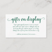 Einfache grüne Geschenke auf Anzeige | Apple-Ereig Begleitkarte (Vorderseite)