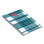 Einfache grüne Gingham Notizblock (Rechte Seite)