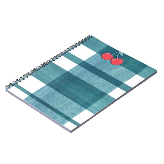 Einfache grüne Gingham Notizblock (Linke Seite)