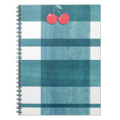 Einfache grüne Gingham Notizblock (Vorderseite)