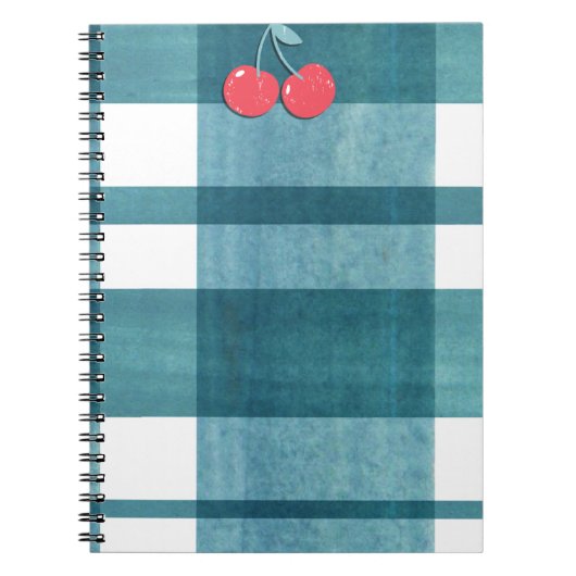 Einfache grüne Gingham Notizblock (Vorderseite)