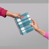 Einfache grüne Gingham Notizblock