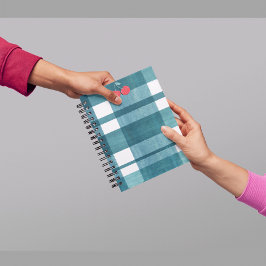 Einfache grüne Gingham Notizblock