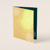 einfache grüne Hochzeit Folienkarte (Vorderseite)