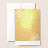 einfache grüne Hochzeit Folienkarte (Rückseite mit Umschlag)