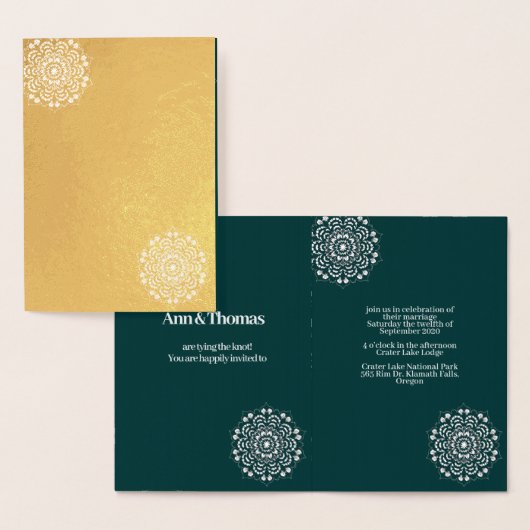 einfache grüne Hochzeit Folienkarte (Anzeige)