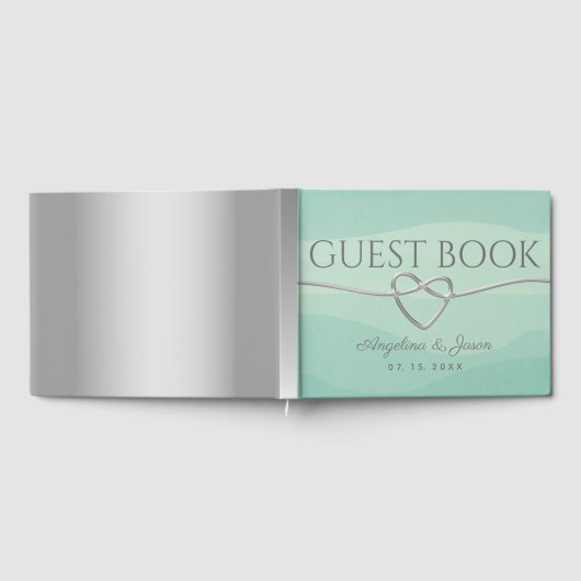 Einfache Grüne Hochzeit Gästebuch (Voll)