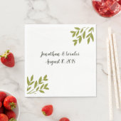 Einfache grüne Hochzeitsnapkins Serviette (Beispiel)