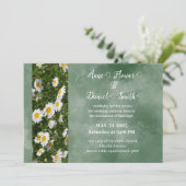 Einfache grüne katholische Hochzeitseinladung Einladung (Stehend Vorderseite)