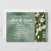 Einfache grüne katholische Hochzeitseinladung Einladung (Vorderseite)