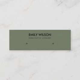 EINFACHE GRÜNE KRAFT CHIC STUD EARRING DISPLAY LOG MINI VISITENKARTE