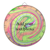 Einfache grüne Orange Aquarellfarbe fügt Ihren Tex Dartscheibe (vorne)