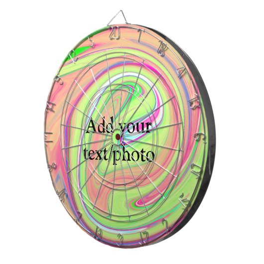 Einfache grüne Orange Aquarellfarbe fügt Ihren Tex Dartscheibe (Vorderseite rechts)