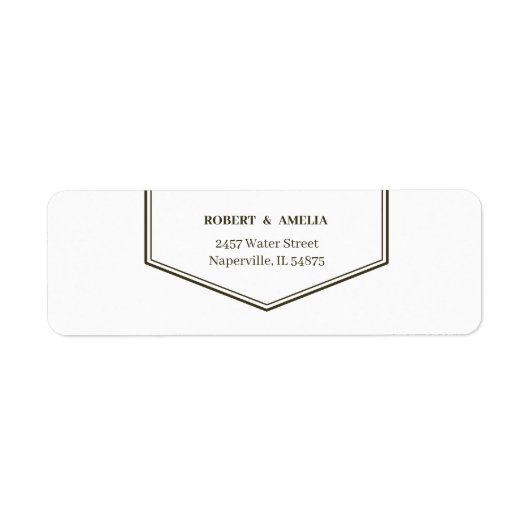 Einfache grüne Rücksendeadresse (Vorne)