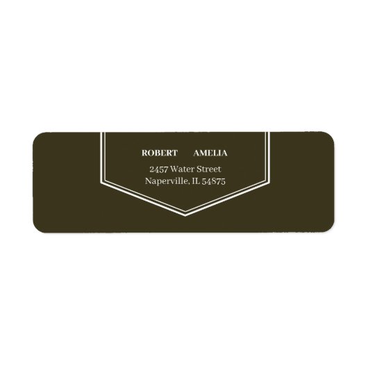 Einfache grüne Rücksendeadresse (Vorne)