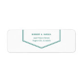 Einfache grüne Rücksendeadresse (Vorne)